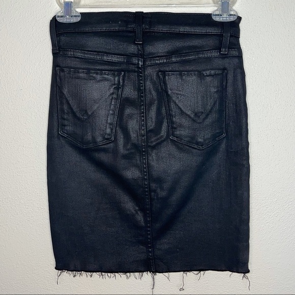 Hudson Jeans Robbie Mid-rise Pencil Mini Skirt With Raw Hem - Picture 10 of 16